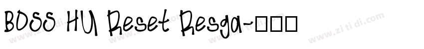 BOSS HU Reset Resga字体转换